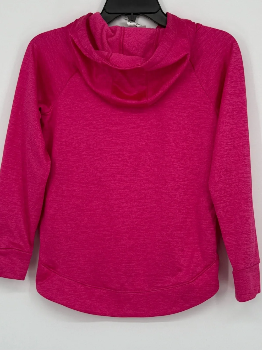 Adidas Girls Pullover Hoodie Pink Heathered Logo Sweatshirt Size 10/12